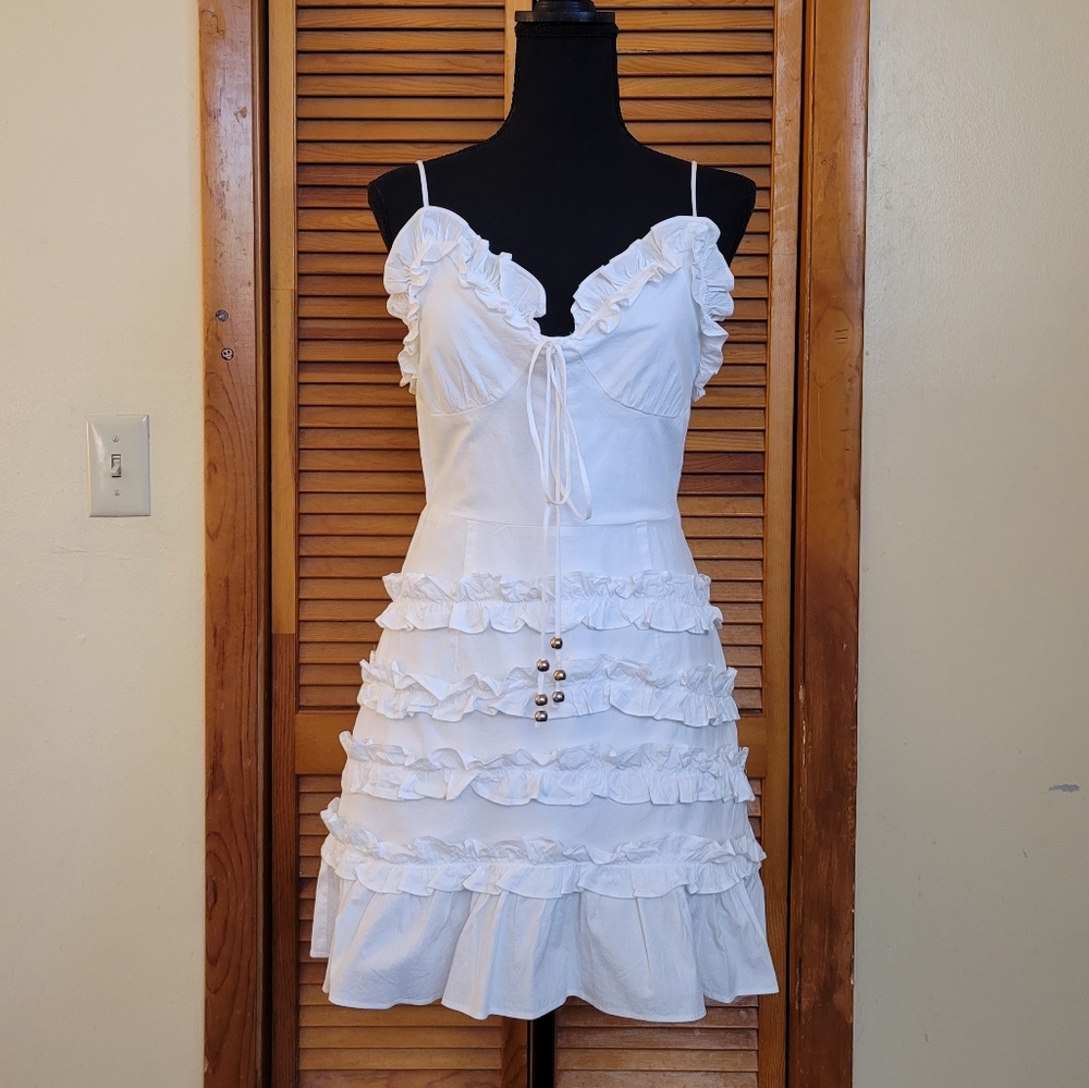 EUC O. Vianca Boho Ruffle Dress Size Medium